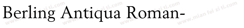 Berling Antiqua Roman字体转换
